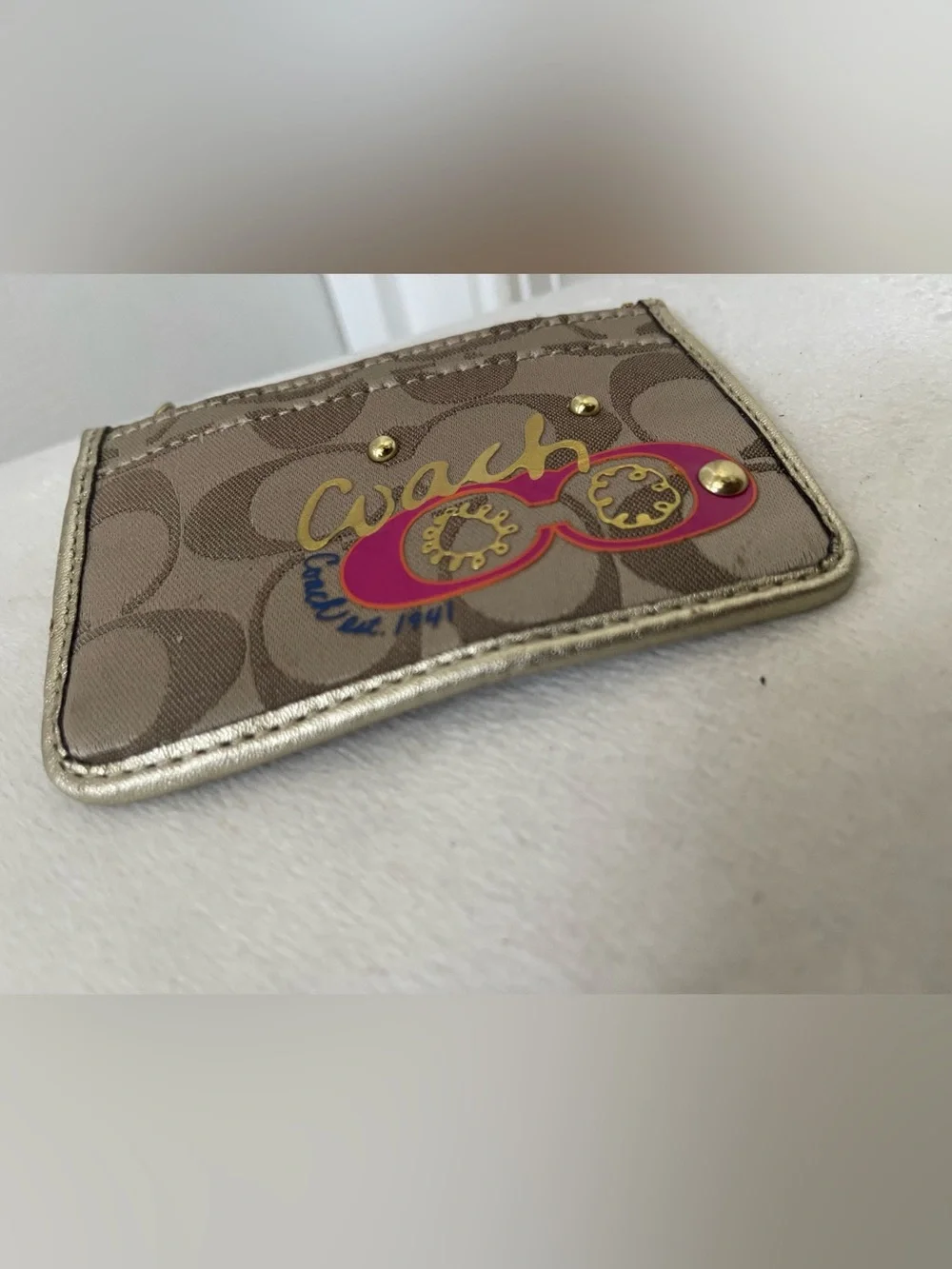 Coach Signature Canvas cardholder